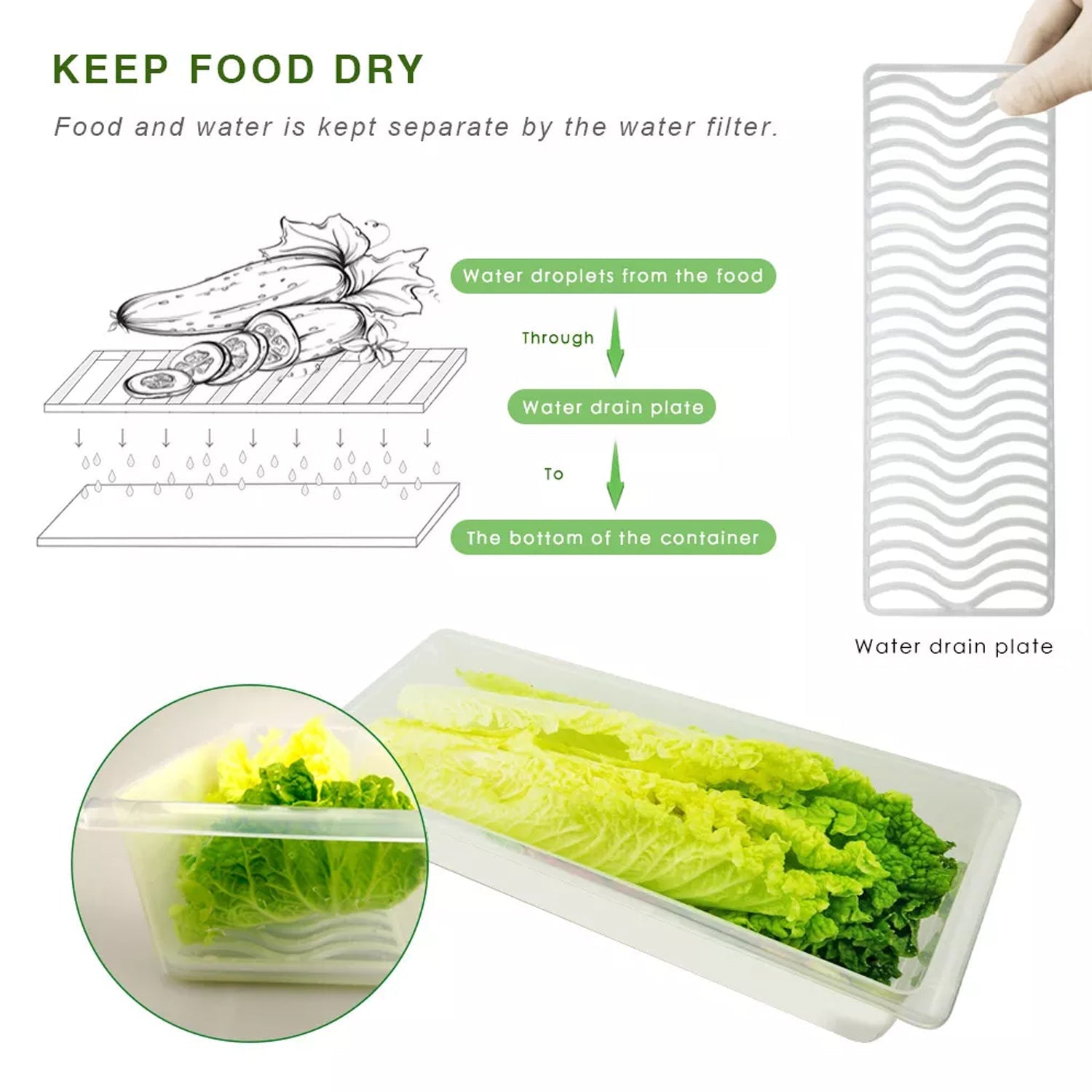 2628 Food Storage Container with Removable Drain Plate and Lid 1500 ml (Pack of 2Pc) 2628 Food Storage Container with Removable Drain Plate and Lid 1500 ml (Pack of 2Pc)